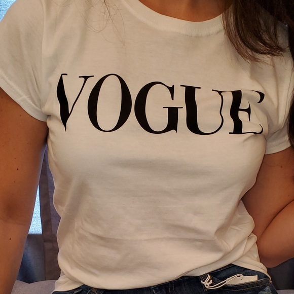 LAST 1❤️VOGUE white cotton tee shirt - Picture 5 of 12